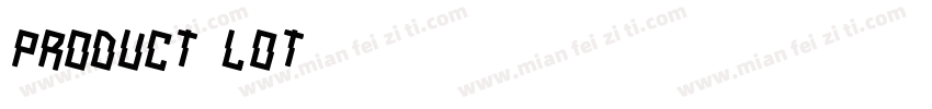 Product Lot字体转换